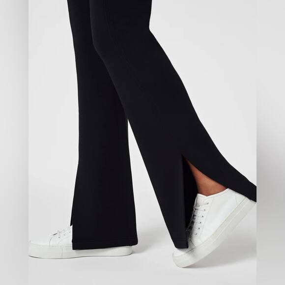 SPANX Sz 2XT AirEssentials Slim Flare Pant Super Soft Comfy W/ Front Slit Black - Picture 4 of 16